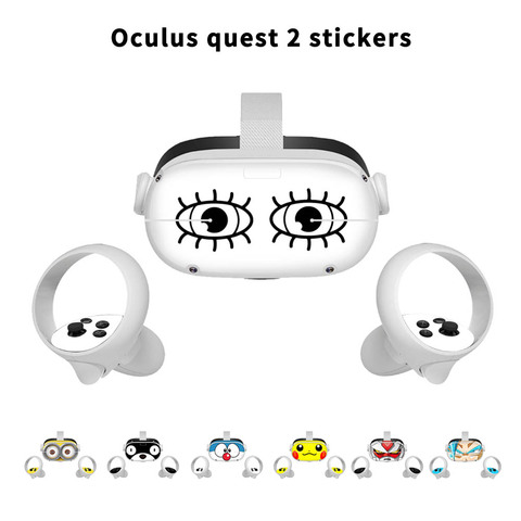 Autocollants peau pour Oculus Quest 2 décalcomanie peau VR lunettes contrôleurs autocollant Quest 2 VR contrôleur casque accessoires ► Photo 1/6