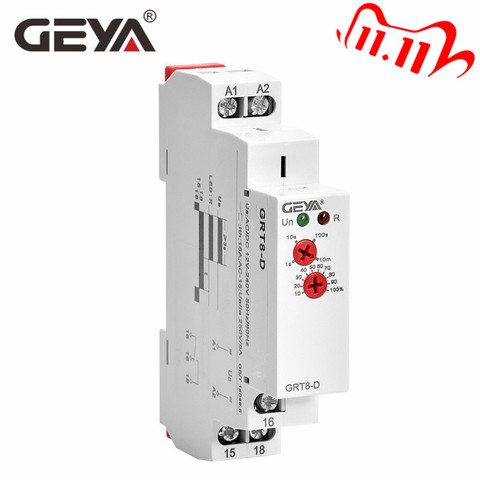 GEYA – GRT8-D retardateur, relais électriques, sans alimentation, AC/AC12V-240V, minuterie ► Photo 1/6