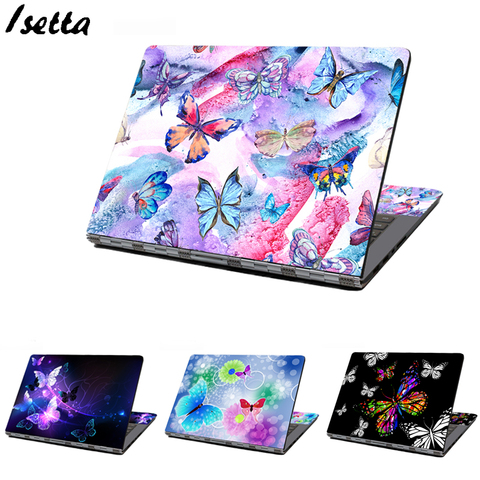 Autocollants décoratifs motif papillon pour ordinateur portable, couverture en PVC pour ordinateur portable Macbook/ Lenovo/ hp/Asus/Acer ► Photo 1/6