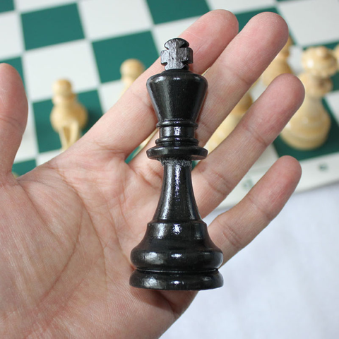 Haute Qualité Jeu D'échecs Roi Haute 97mm/77mm/64mm Médiévale Jeu d'échecs Sans Échiquier 32 Pièces D'échecs/Set Jouer Jeu d'échecs ► Photo 1/6