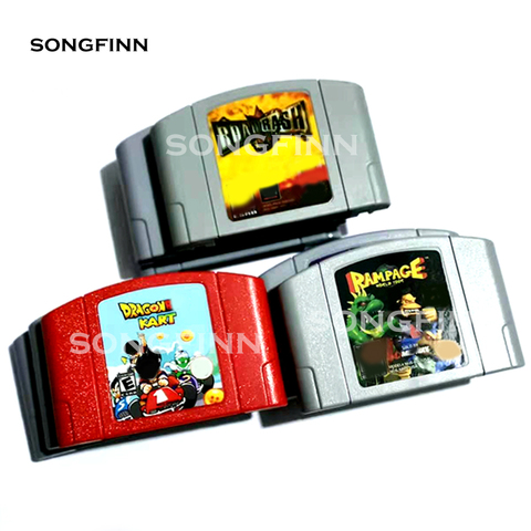 Cartouche de jeu pour Console de jeu vidéo 64 Bit, Version américaine, Ogre Battle Dragon-Ba-Kart Road Rush Rampage 1 2 ► Photo 1/1