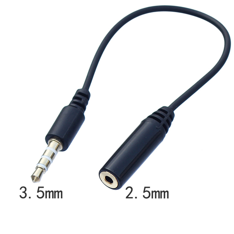 Câble adaptateur Audio stéréo 4 pôles 2.5mm femelle à 3.5mm mâle, Jack 90 mâle à femelle ► Photo 1/6