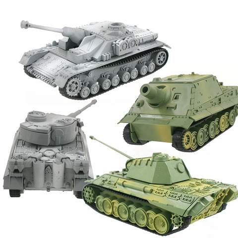 Kits de construction de maquettes de chars 4D, assemblage militaire, jouets éducatifs, décoration, matériau haute densité, panthère, tigre, assaut ► Photo 1/6