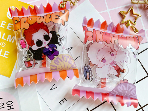 Porte-clés Design de sac à bonbons Anime, bon présage, jouet à pendentif pour enfants, 5263 ► Photo 1/3