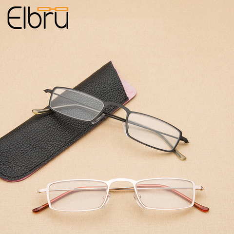 Elbru-lunettes de lecture ultralégères et Anti-fatigue | Lunettes pour femmes et hommes presbytes à monture métallique, avec + 1.0 + 1.5 + 2.0 + 2.5 + 3.0 + 3.5 + 4.0 ► Photo 1/6