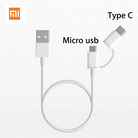 Xiaomi – câble micro usb/type c Original pour batterie externe, powerbank, pocophone F1 play, samsung, huawei p30, honour 9x ► Photo 1/6