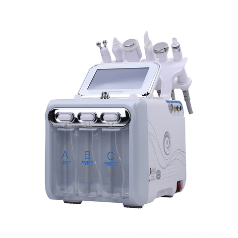 6 in1 H2-O2 Hydro Dermabrasion RF Bio-levage Facial de Station Thermale Hydro Faciale Microdermabrasion Machine Eau Dermabrasion Beauté Machine ► Photo 1/6