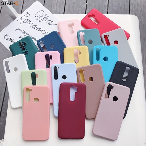 Étui en silicone de couleurs bonbon pour xiaomi redmi note 8 pro 8 t 7 7a 8a k20 5 6 pro 8 t redmi 9 xiomi mat souple ► Photo 1/6