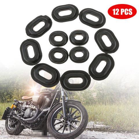 12 pièces moto en caoutchouc couvercle latéral œillets joint moto carénages pour Honda CG125 œillets en caoutchouc moto accessoires ► Photo 1/6