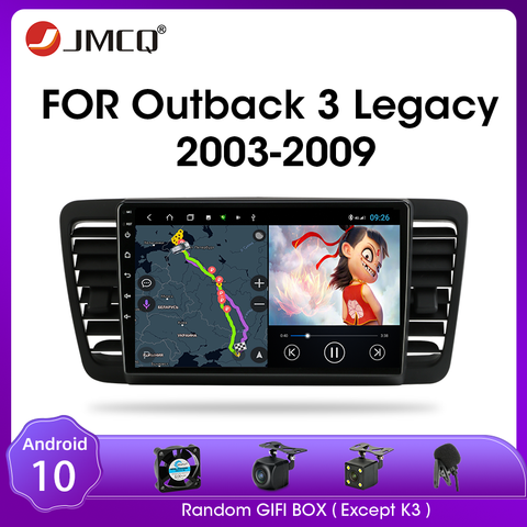 Autoradio JMCQ Android 9.0 pour Subaru Outback 3 héritage 4 2003-2009 lecteur vidéo multimédia 2 din DSP GPS navigation écran divisé ► Photo 1/6