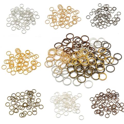 En gros 500 pcs/lot 12 Styles multicolore saut anneaux fer fendu anneaux connecteurs pour bricolage bijoux accessoires ► Photo 1/6