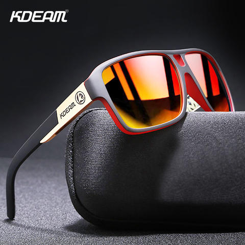 KDEAM classique mode hommes lunettes de soleil polarisées PC + cadre en métal renforcer TAC miroir Anti-éblouissement conduite lunettes de soleil UV400 K3 ► Photo 1/6