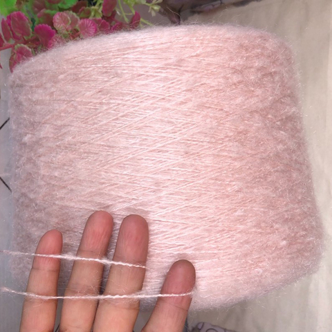 Fil de mohair rose doux et agréable à crocheter, 520g, Super beau, doux, pour tricoter, en peluche, pour bébé, fil organique, X5177 ► Photo 1/4