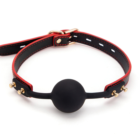 Boule de Bondage en Silicone médical, bouche ouverte, sangle en cuir, Fixation orale, jouets sexuels pour Couples et femmes, BDSM Cosplay, jeux pour adultes ► Photo 1/6