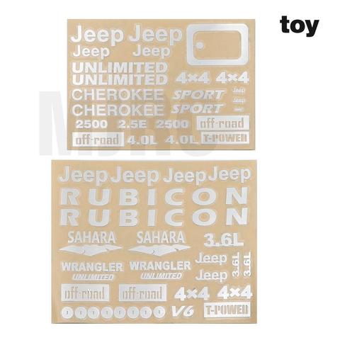 Wrangler – autocollants pour Jeep, pour Traxxas trx4 Defender Bronco Ranger AXIAL SCX10 D90 D110 TAMIYA CC01 Hliux TOYOTA LC70 LC80 FJ40 ► Photo 1/4