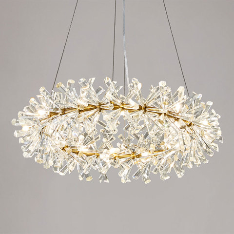 Pendentif LED lumière pour chambre salon salle à manger cuisine décoration moderne cristal guirlande suspension lampe luminaire ► Photo 1/6