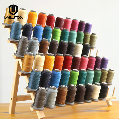 WUTA cuir artisanat fil rond fil ciré Polyester main couture ligne Hgih qualité cuir travail cordon 28 couleurs 1 ensemble ► Photo 1/6