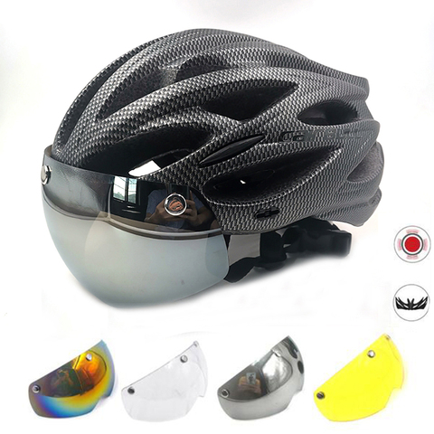 Cairbull – casque de vélo ultraléger vtt, Led avec visière amovible, lunettes pour cyclisme ► Photo 1/6