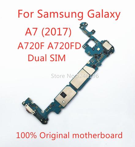 Carte mère 32 go originale débloquée pour Samsung Galaxy A7 2017 A720F A720FD, circuit imprimé, pièce de rechange ► Photo 1/2