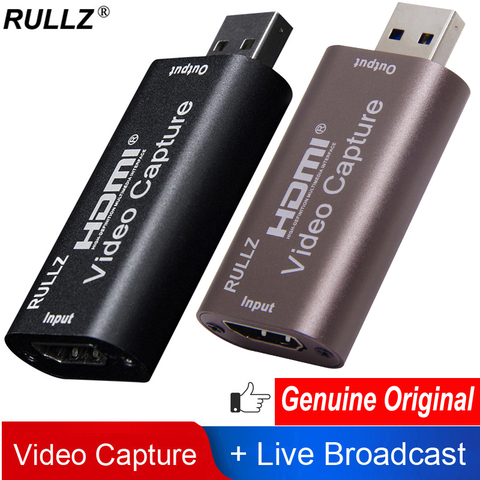 Rullz – boîtier d'enregistrement et diffusion en Streaming en direct, carte d'acquisition vidéo 4K 1080P HDMI vers USB 2.0 3.0, pour ordinateur, Youtube OBS ► Photo 1/6