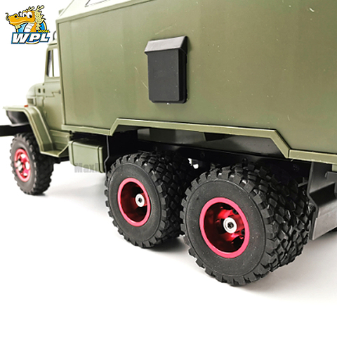 Modernisation de pneus pour voiture WPL 6WD RC, modèle bricolage remise en forme moyeu métallique de pneus noirs et rouges ► Photo 1/6