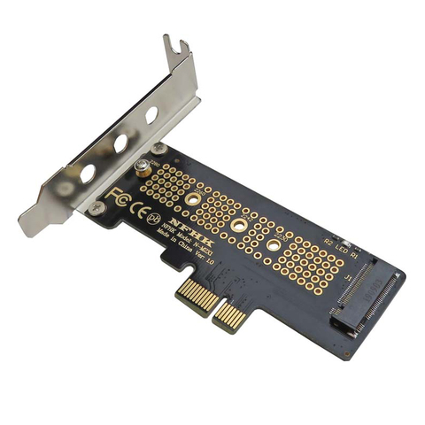 NVMe – carte adaptateur M.2 NGFF SSD vers PCIe x1, avec support, pour 2230 2240 2260 2280 SSD M2 ► Photo 1/4