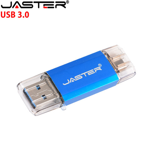 JASTER – clé USB 3.0 OTG et type-c, support à mémoire de 16GB 32GB 64GB 256GB 128GB, 2 en 1 ► Photo 1/6