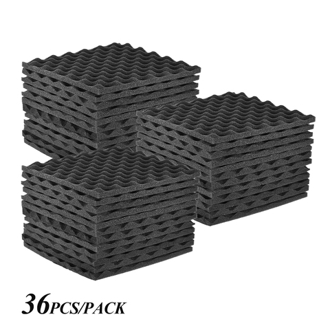 Mousse acoustique pour Studio, 12/24/36 pièces, panneaux d'isolation acoustique, 30x30cm/ 12x12 pouces, accessoires ► Photo 1/6