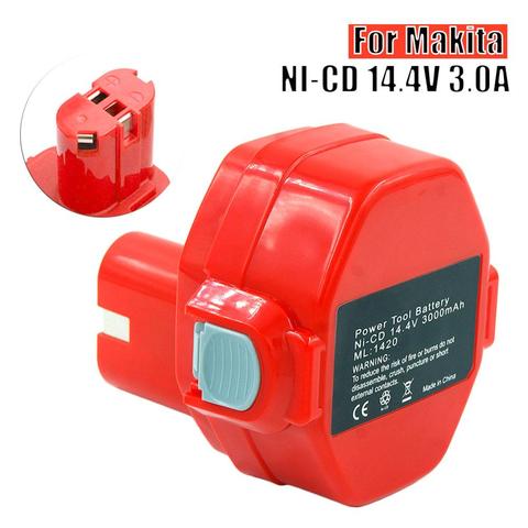 PA14 NI-CD 3000mAh Batterie De Remplacement pour Makita 14.4V 1420 1422 1433 1434 1435 6337D 6237D 6281D 6280D Batterie Pour Outils Électriques ► Photo 1/6