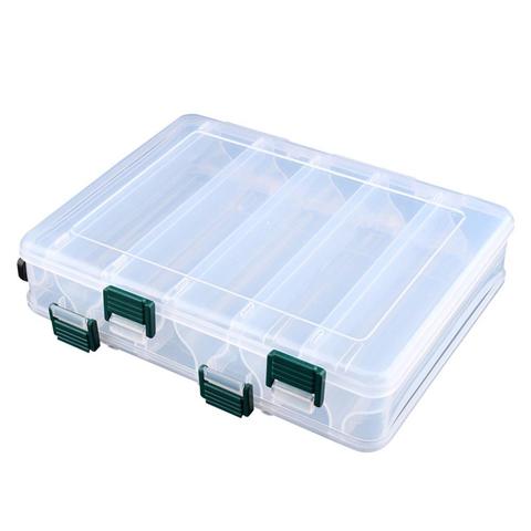 20x16x4.5cm 10 Compartiments En Plastique Leurre De Pêche Appât Tackle Box Mallette De Rangement En Plastique De Pêche Leurre Appât Tackle Box Mallette De Rangement ► Photo 1/6