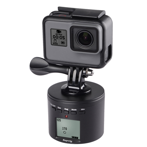 Pour Dji Osmo Action Time Lapse montage sur trépied panoramique électrique intelligent rotatif pour Go Pro 8 insta 360 un X R xiaoyi 4k 2 accessoire ► Photo 1/6