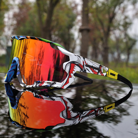 2022 tout nouveau lunettes de cyclisme polarisées VTT lunettes de cyclisme Sports de plein air cyclisme lunettes de soleil UV400 4 lentilles ► Photo 1/6