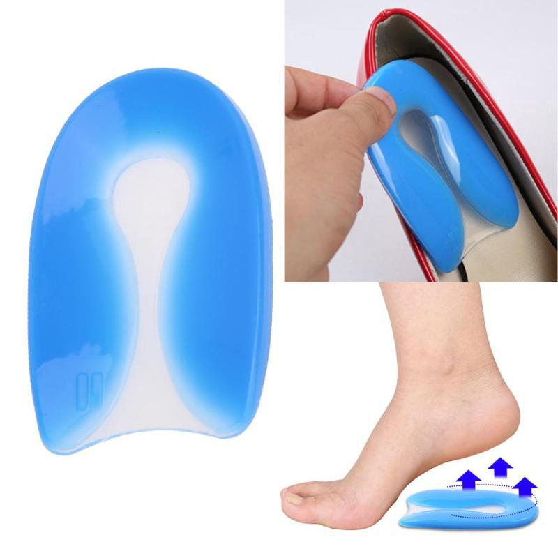 Gel de Silicone pour soulager la douleur du pied, 1 paire, protection de talon, fasciite plantaire en forme de U, coussin de chaussure, insérer des semelles intérieures pour hommes et femmes ► Photo 1/6