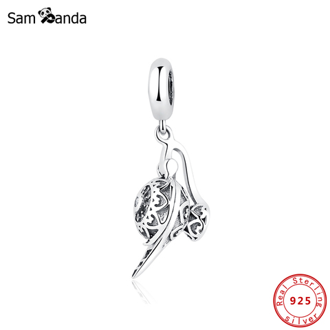 Lampe suspendue originale en argent Sterling 925, avec idéal pour bracelet perles, cadeau idéal pour femme, pendentif breloques ► Photo 1/6