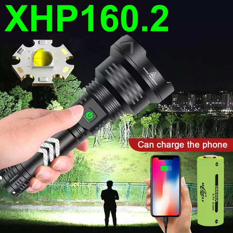 Ali plus récent XHP160.2 plus puissant lampe de poche Led 18650 lampe torche Xhp90 Xhp70 Rechargeable tactique Flash lumière chasse lanterne ► Photo 1/6