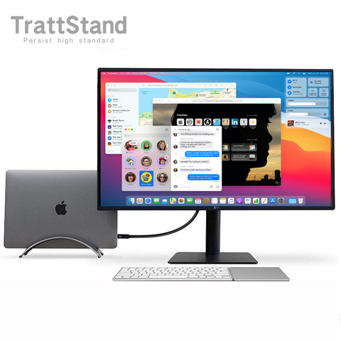 Support Vertical en aluminium pour ordinateur portable Apple MacBook Pro Air, support de bureau 2022 M1 13.3 à 16 bras, peu encombrant ► Photo 1/6