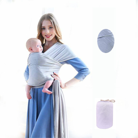 Écharpe porte-bébé écharpe enveloppante en Nylon sac à dos ergonomique Bebe Canguro Para infantile pour été accessoires anneau coton ► Photo 1/6