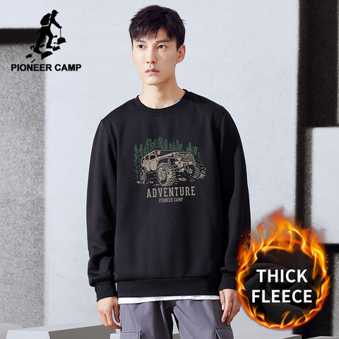 Pioneer Camp 100% coton épais hommes sweats à capuche chaud casual hommes vêtements d'hiver XYK03002301 ► Photo 1/6