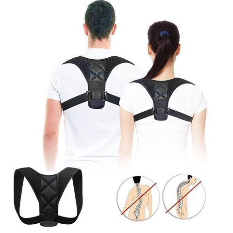 Correcteur de Posture ajustable du dos, ceinture de soutien pour Correction lombaire, de la clavicule, de la colonne vertébrale, de l'épaule, pour adolescents, adultes ► Photo 1/6