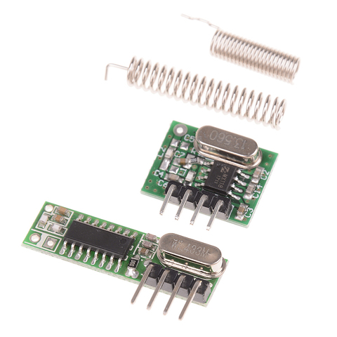 1Pc 433 Mhz superhétérodyne RF récepteur et émetteur Module pour Arduino Uno sans fil Module Kit de bricolage 433 Mhz télécommande ► Photo 1/6