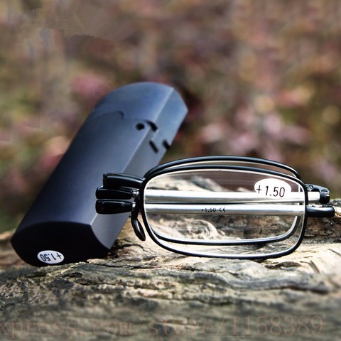 JN IMPRESSION télescopique bras pliant lunettes de lecture avec Flip-Top Case dioptrie + 1.25 1.75 2.25 2.75 3.25 ► Photo 1/5