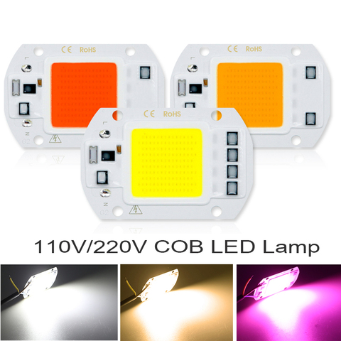 COB lampe à LED puce 220V 110V LED ampoule 10W 20W 30W 50W IP65 Smart IC bricolage ampoule projecteur lampe lumières extérieures éclairage ► Photo 1/6