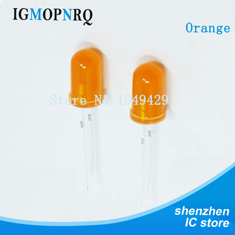 Diodes électroluminescentes, LED de 5mm de Long, 16 à 18mm de Long, nouvelle couleur Orange, 100 pièces ► Photo 1/2