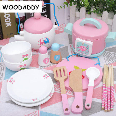 Théière en bois pour enfants, Simulation de l'après-midi, service à thé,  maison de jeu, jouet pour filles de 3 à 6 ans, anniversaire - AliExpress