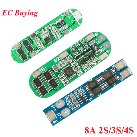 2S 3S 4S 18650 Li-ion Lithium batterie Protection carte chargeur Module PCB BMS Lipo carte de cellules 8A/10A 7.4V 8.4V 12.6V 16.8V ► Photo 1/4