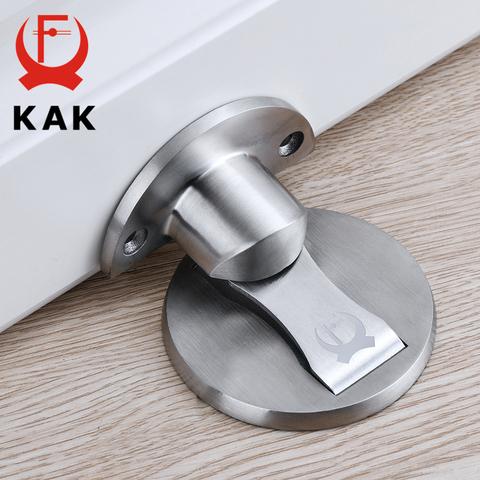 KAK – butoir de porte magnétique en acier inoxydable 304, supports de porte cachés, fixés au sol, quincaillerie de meubles sans clous ► Photo 1/6