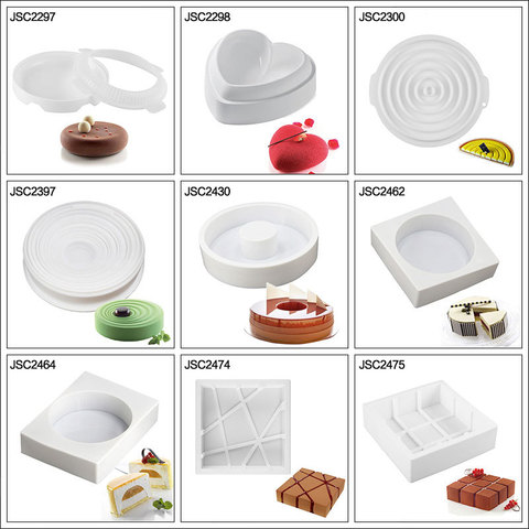 Silicone gâteau outils moule pour gâteau décoration outil Mousse Dessert Silicone moule cuisson moule gâteau décoration outil 3D cuisson Pan ► Photo 1/6