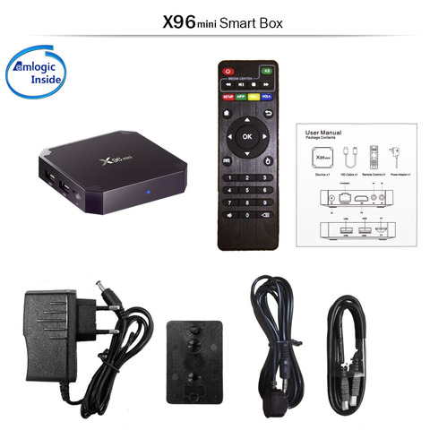 Boîtier Smart TV X96 mini, Android 9.0, Amlogic S905W, 1 go/2 go de RAM, WiFi 2.4 ghz, livraison rapide, décodeur uniquement, pas d'application incluse ► Photo 1/5