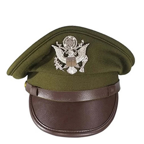 Chapeau militaire d'officier de l'armée de l'air des états-unis WW2 avec insigne d'aigle de couleur argentée ► Photo 1/4