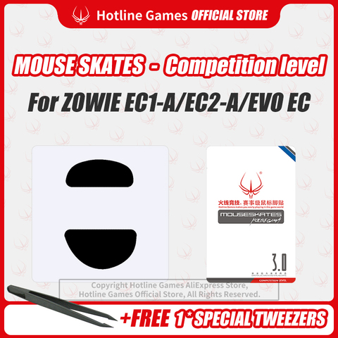 Hotline Games Mouse Skates Patins de souris de niveau de compétition pieds de remplacement de tapis de souris pour ZOWIE EC2-A EC2A souris épaisseur 0.28mm/0.6mm ► Photo 1/6